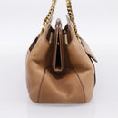 CARTIER La Donya Chain Shoulder Bag Leather Brown Gold Tone Auth am12491V-4