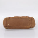 CARTIER La Donya Chain Shoulder Bag Leather Brown Gold Tone Auth am12491V-9