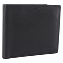 BURBERRY Nova Check Wallet Leather Black Auth am12497V-1
