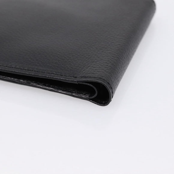 BURBERRY Nova Check Wallet Leather Black Auth am12497V