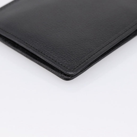 BURBERRY Nova Check Wallet Leather Black Auth am12497V