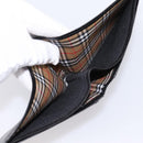 BURBERRY Nova Check Wallet Leather Black Auth am12497V-19