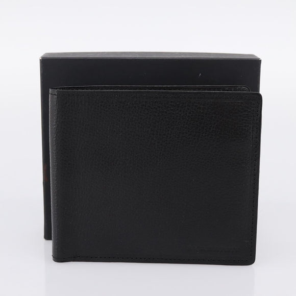 BURBERRY Nova Check Wallet Leather Black Auth am12497V