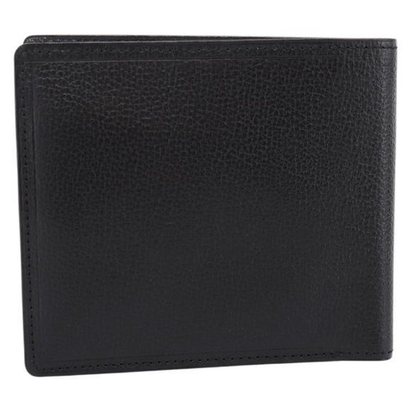 BURBERRY Nova Check Wallet Leather Black Auth am12497V
