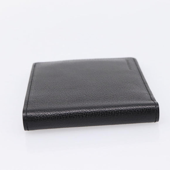 BURBERRY Nova Check Wallet Leather Black Auth am12497V