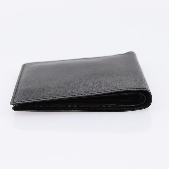 BURBERRY Nova Check Wallet Leather Black Auth am12497V