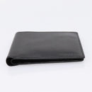 BURBERRY Nova Check Wallet Leather Black Auth am12497V-6