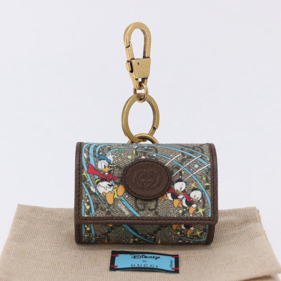 GUCCI × Disney Donald Duck GG Supreme Air Pods Case PVC 647930 Auth am12498M