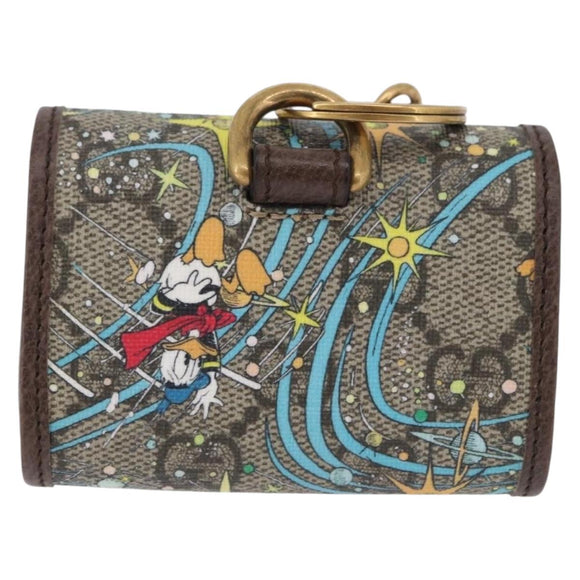 GUCCI × Disney Donald Duck GG Supreme Air Pods Case PVC 647930 Auth am12498M