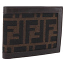 FENDI Zucca Canvas Bifold Wallet Brown Auth am12503V-1