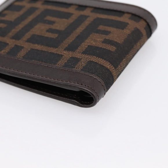 FENDI Zucca Canvas Bifold Wallet Brown Auth am12503V
