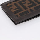 FENDI Zucca Canvas Bifold Wallet Brown Auth am12503V-11