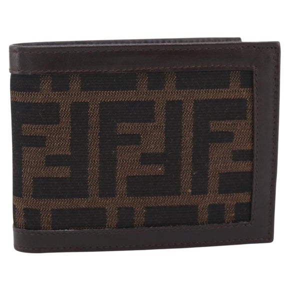 FENDI Zucca Canvas Bifold Wallet Brown Auth am12503V