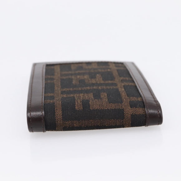 FENDI Zucca Canvas Bifold Wallet Brown Auth am12503V