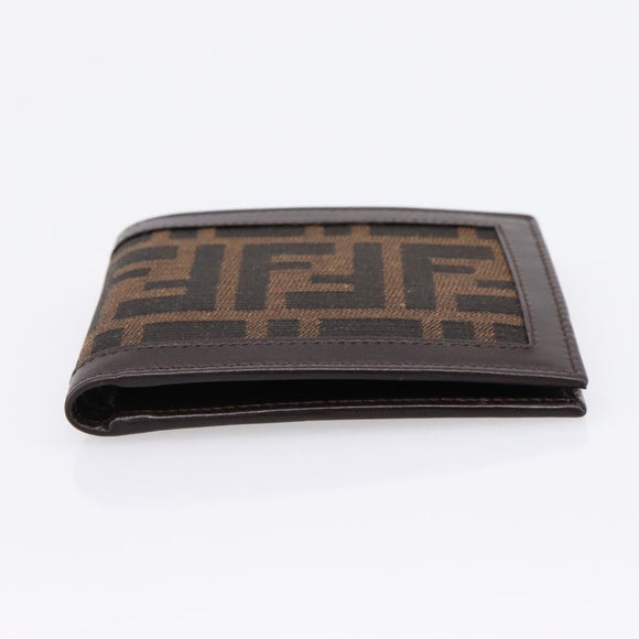 FENDI Zucca Canvas Bifold Wallet Brown Auth am12503V