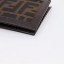 FENDI Zucca Canvas Bifold Wallet Brown Auth am12503V-8
