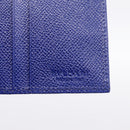 BVLGARI Card Case Leather Blue Silver Auth am12504V-17