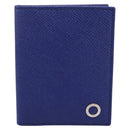 BVLGARI Card Case Leather Blue Silver Auth am12504V-13