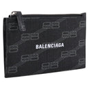 BALENCIAGA Fragment Case PVC Leather Black Silver 640535 Auth am12506M-1