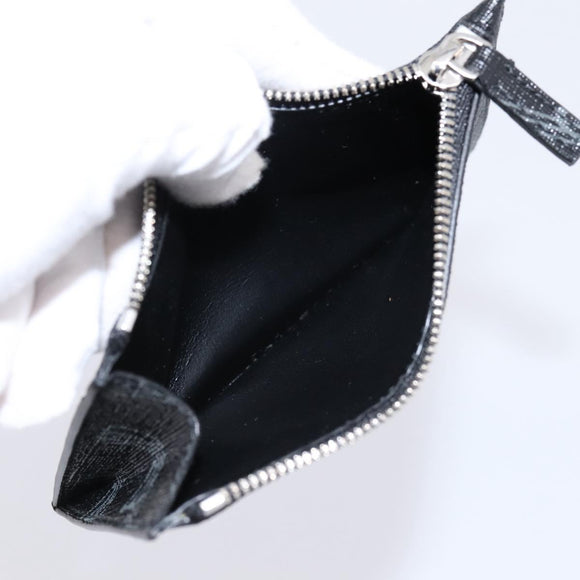 BALENCIAGA Fragment Case PVC Leather Black Silver 640535 Auth am12506M