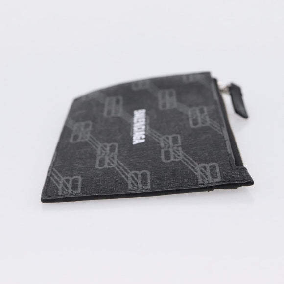 BALENCIAGA Fragment Case PVC Leather Black Silver 640535 Auth am12506M
