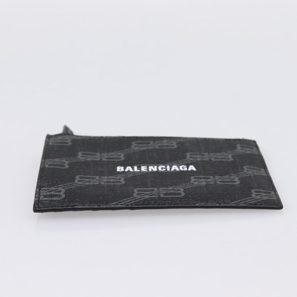 BALENCIAGA Fragment Case PVC Leather Black Silver 640535 Auth am12506M