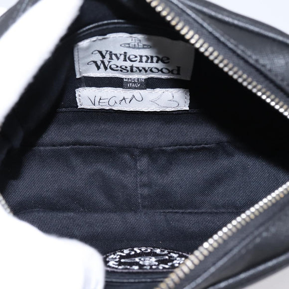 Vivienne Westwood Shoulder Bag PVC Black Silver Auth am12513V