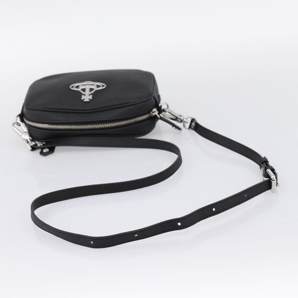 Vivienne Westwood Shoulder Bag PVC Black Silver Auth am12513V