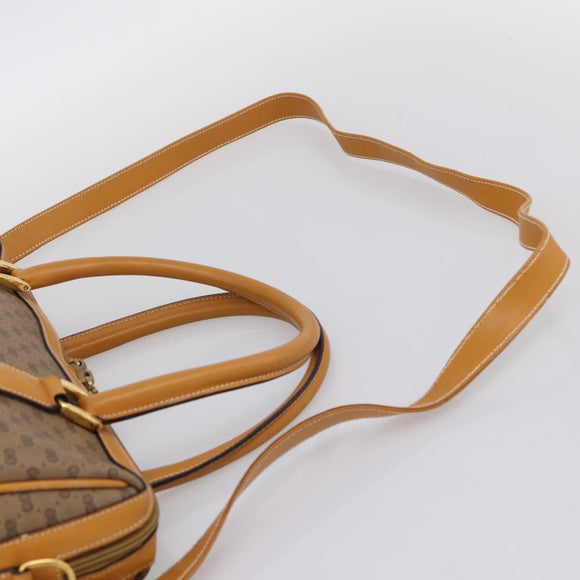 GUCCI Micro GG Supreme Bag PVC Leather 2way Beige Gold 002 25 0033 Auth am12515A