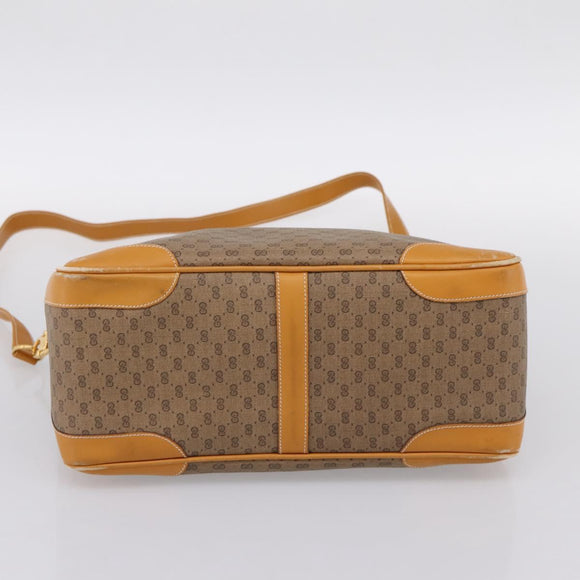 GUCCI Micro GG Supreme Bag PVC Leather 2way Beige Gold 002 25 0033 Auth am12515A
