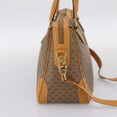 GUCCI Micro GG Supreme Bag PVC Leather 2way Beige Gold 002 25 0033 Auth am12515A-3