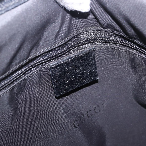 GUCCI Jackie Shoulder Bag Nylon Black Silver 001 3346 Auth am12516V