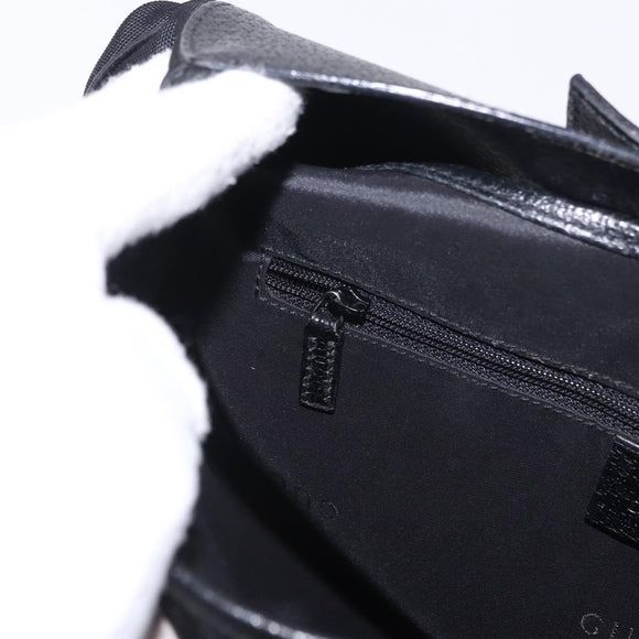 GUCCI Jackie Shoulder Bag Nylon Black Silver 001 3346 Auth am12516V