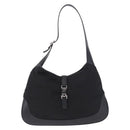 GUCCI Jackie Shoulder Bag Nylon Black Silver 001 3346 Auth am12516V-13