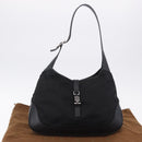 GUCCI Jackie Shoulder Bag Nylon Black Silver 001 3346 Auth am12516V-12