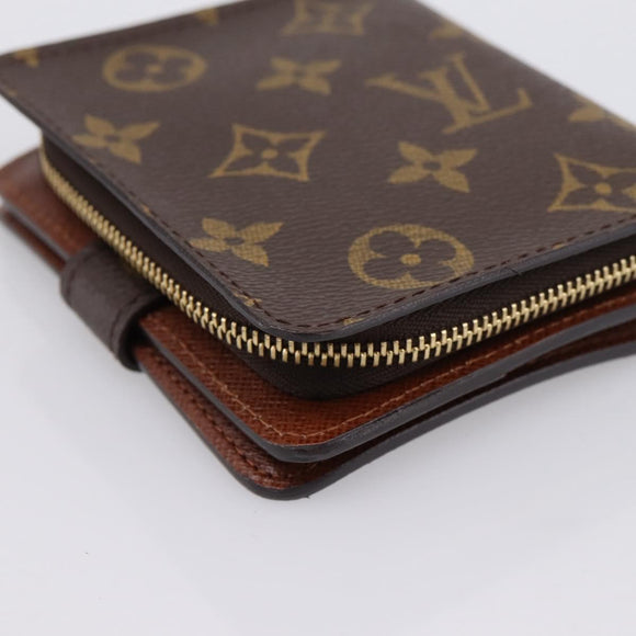 LOUIS VUITTON Monogram Compact Zip Wallet M61667 LV Auth am12518V