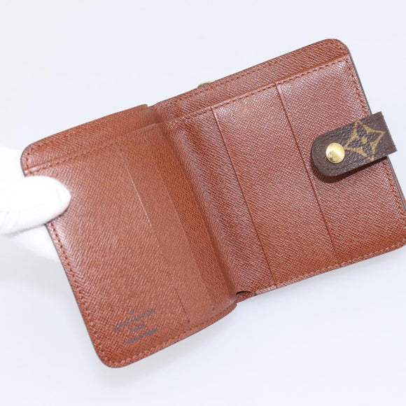 LOUIS VUITTON Monogram Compact Zip Wallet M61667 LV Auth am12518V