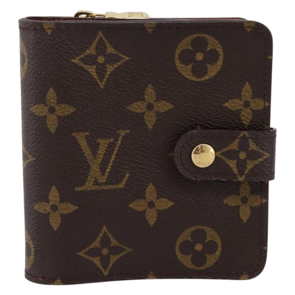 LOUIS VUITTON Monogram Compact Zip Wallet M61667 LV Auth am12518V