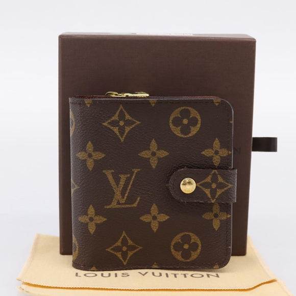 LOUIS VUITTON Monogram Compact Zip Wallet M61667 LV Auth am12518V