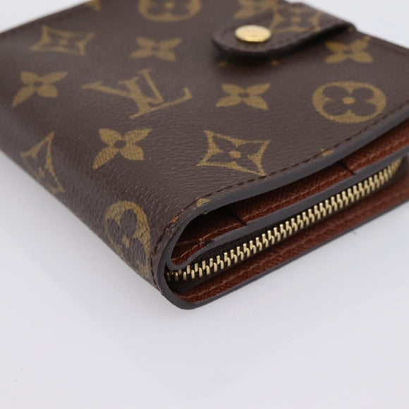 LOUIS VUITTON Monogram Compact Zip Wallet M61667 LV Auth am12518V