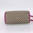 GUCCI GG Supreme Mini Boston Bag PVC 2way Beige Gold 409527 Auth am12519M-11