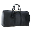 LOUIS VUITTON Epi Keepall 45 Boston Bag Black M42972 LV Auth am12520SAV-1