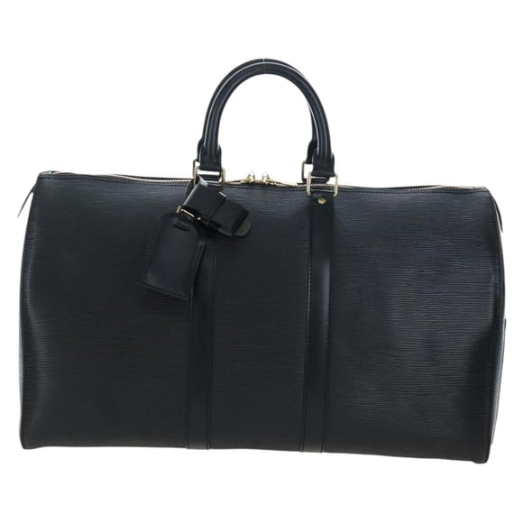 LOUIS VUITTON Epi Keepall 45 Boston Bag Black M42972 LV Auth am12520SAV