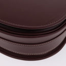 CARTIER Must Line Shoulder Bag Leather Bordeaux Gold Auth am12521V-11