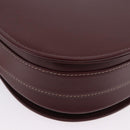 CARTIER Must Line Shoulder Bag Leather Bordeaux Gold Auth am12521V-12