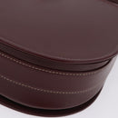 CARTIER Must Line Shoulder Bag Leather Bordeaux Gold Auth am12521V-13