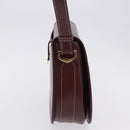 CARTIER Must Line Shoulder Bag Leather Bordeaux Gold Auth am12521V-5