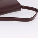 CARTIER Must Line Shoulder Bag Leather Bordeaux Gold Auth am12521V-7