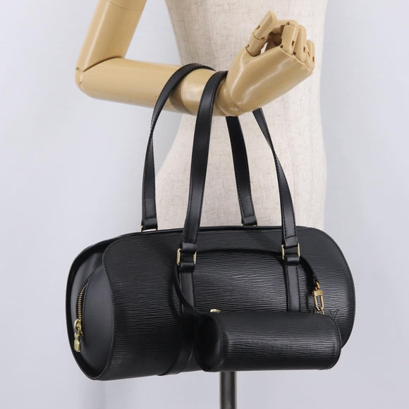 LOUIS VUITTON Epi Soufflot Hand Bag Black M52222 LV Auth am12523V