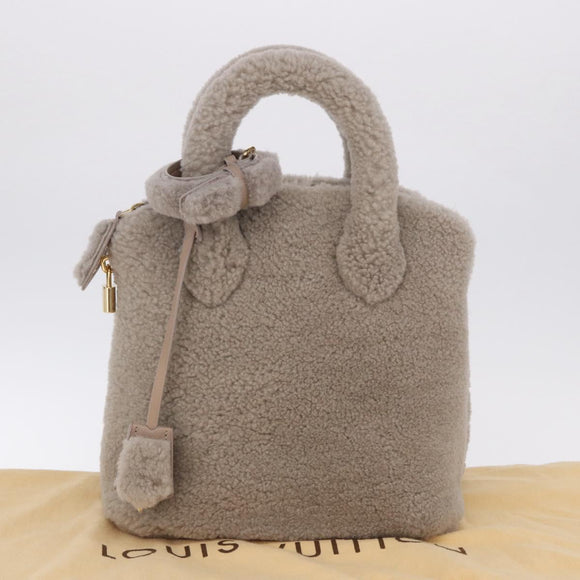 LOUIS VUITTON Lockit Voyage Hand Bag Mouton Greige M93850 LV Auth am12524SAM